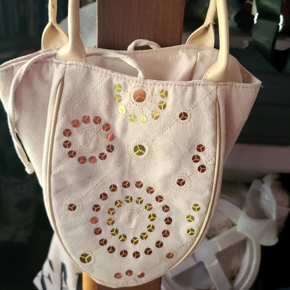 Bath & Body works tan suede small handbag - Picture 7 of 7